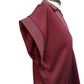 Stitch Detail Short Sleeve Top Wine
