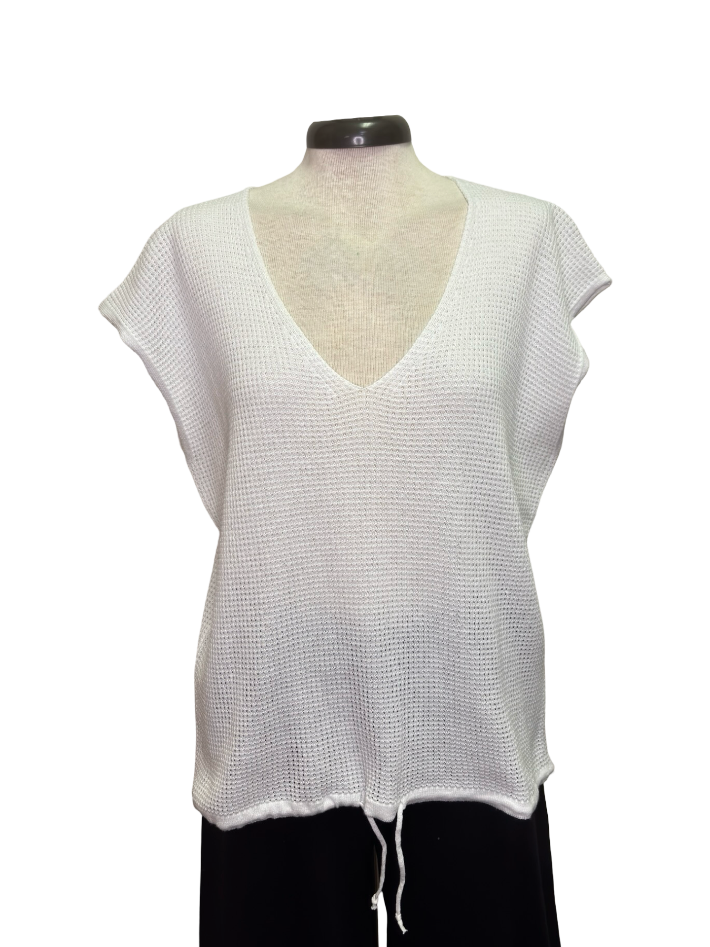 Flossie Drawstring Hem Knit Tee One Size