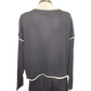Gibraltar Wide Sleeve Knit with Contrast Trim Top Black/Cream