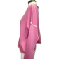 Gibraltar Wide Sleeve Knit with Contrast Trim Top Pink/Cream