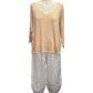 Sicily Carrot Shape Linen Pants White