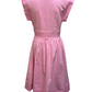 Short Sleeve Zip Up Dress Pink