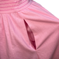 Short Sleeve Zip Up Dress Pink