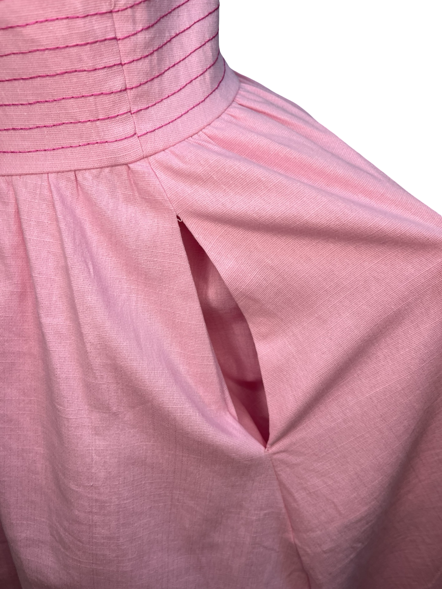 Short Sleeve Zip Up Dress Pink