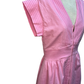 Short Sleeve Zip Up Dress Pink