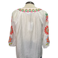Textured Embroidery Detail Top White