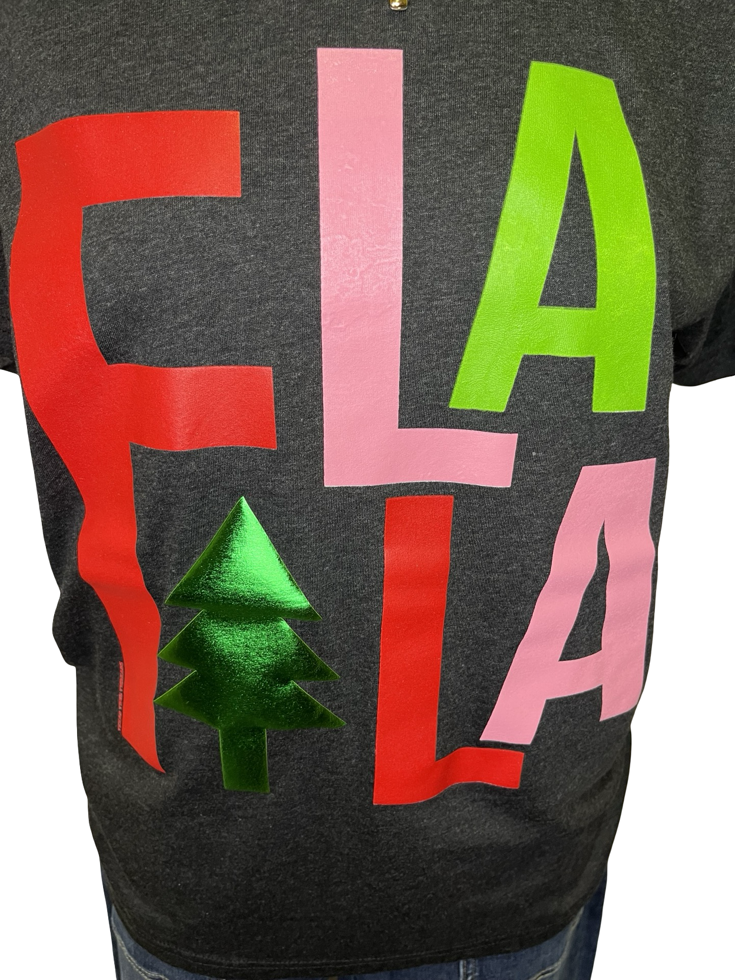Fa La La with Green Metallic Puff Tee