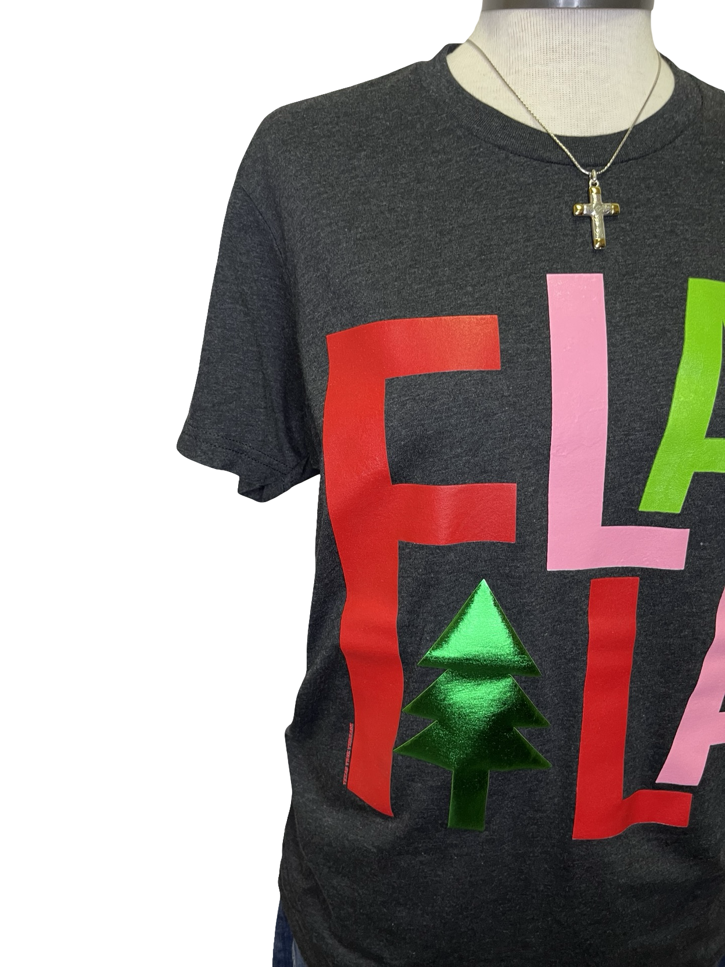 Fa La La with Green Metallic Puff Tee