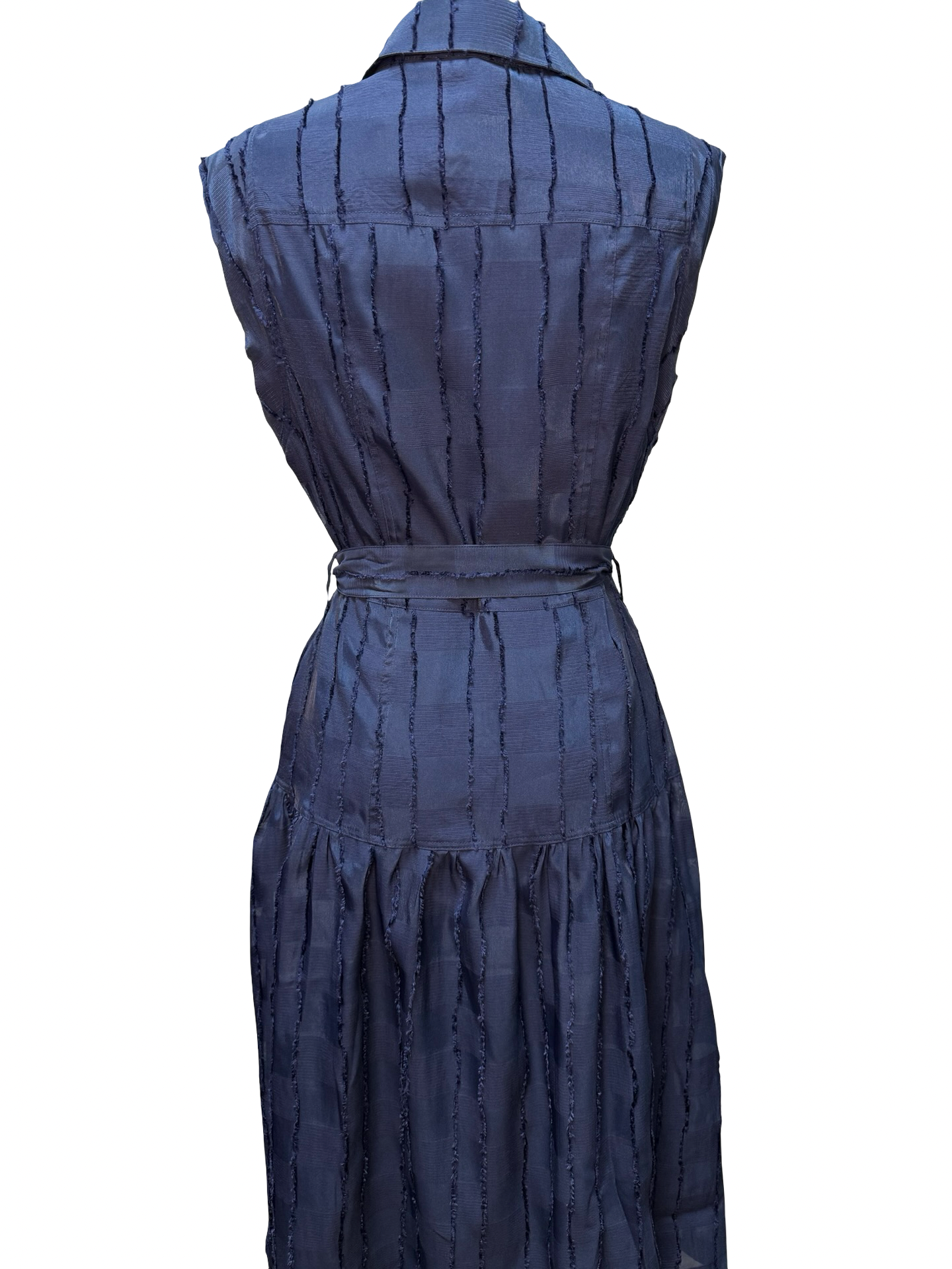 Textured Button Down Midi Dress