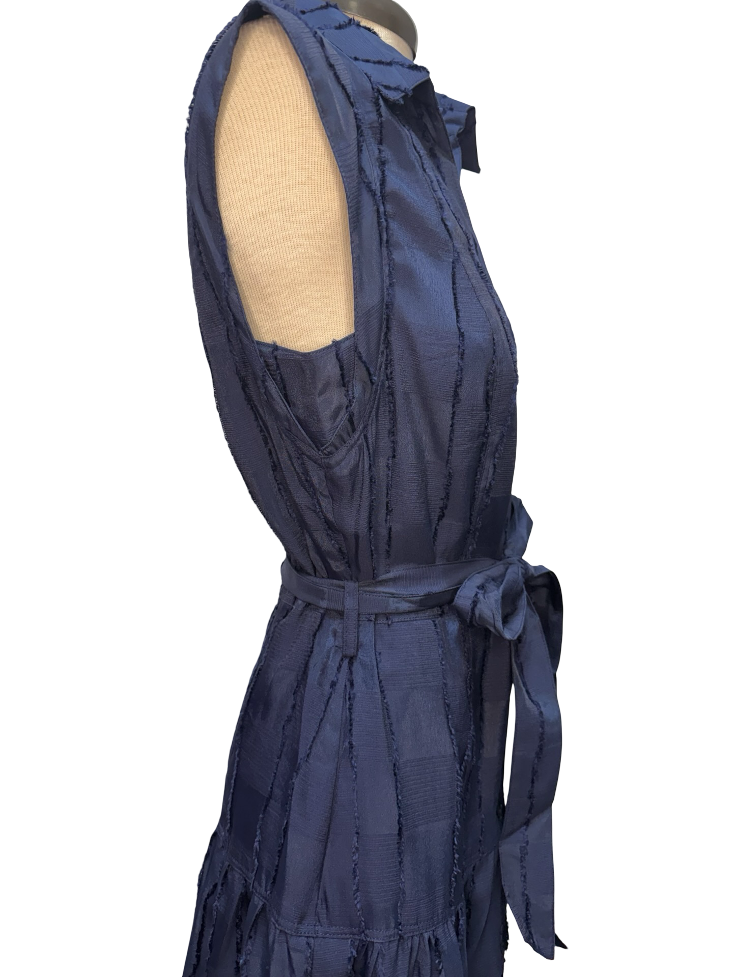 Textured Button Down Midi Dress
