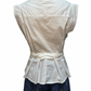 Tie Waist Cap Sleeve Top Off White
