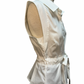 Tie Waist Cap Sleeve Top Off White