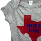 Made in Texas Gray Onesie