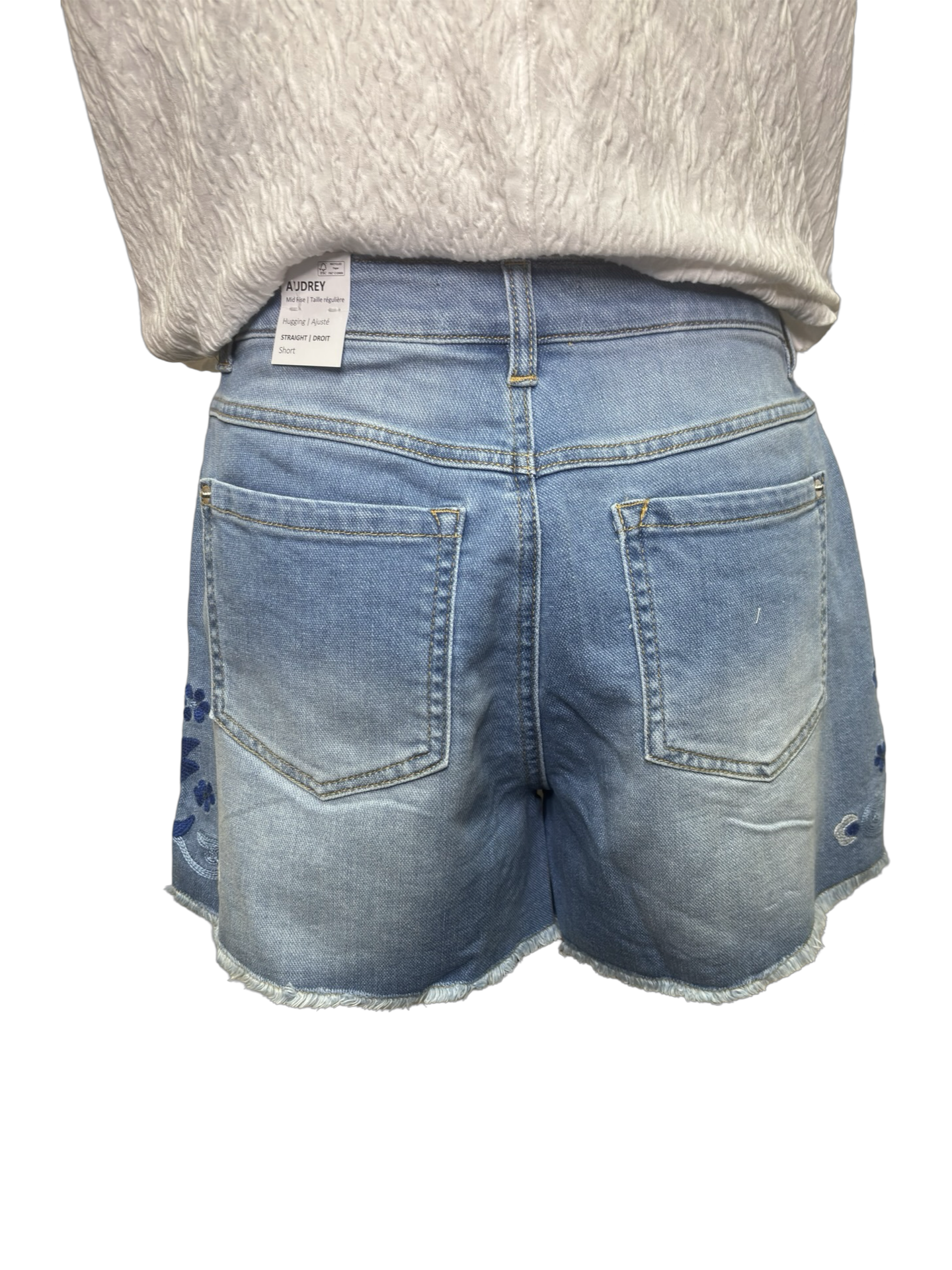 Audrey Jean Short with Embroidery Blue Anchor