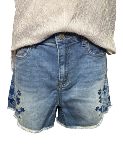 Audrey Jean Short with Embroidery Blue Anchor