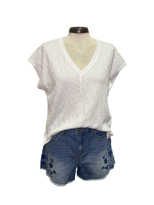 Audrey Jean Short with Embroidery Blue Anchor