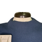 Cotton Mock Neck Cap Short Sleeve Top Slate Blue