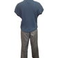 Plaid Bengaline Pull On Kickflare Pants Mist Blue