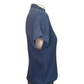 Cotton Mock Neck Cap Short Sleeve Top Slate Blue