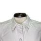 Embroidered Denim Dress with Ruching White