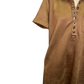 Faux Suede Polo Shirt Dress Almondlatte