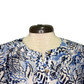 Flowy Dolman Sleeve Blouse Scuba Blue