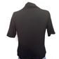 Funnel Neck Elbow Sleeve Knit Top Black