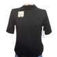 Funnel Neck Elbow Sleeve Knit Top Black