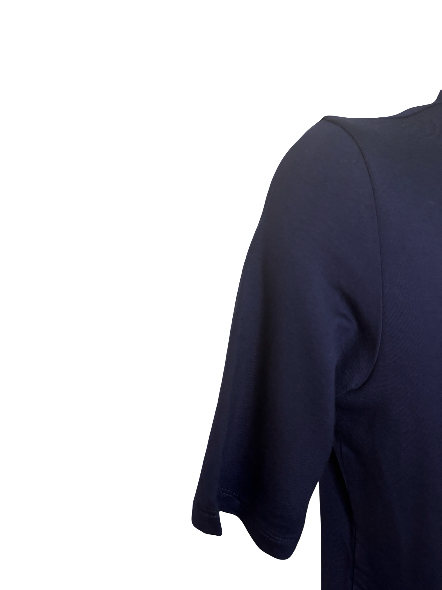 Funnel Neck Elbow Sleeve Top Nightfall