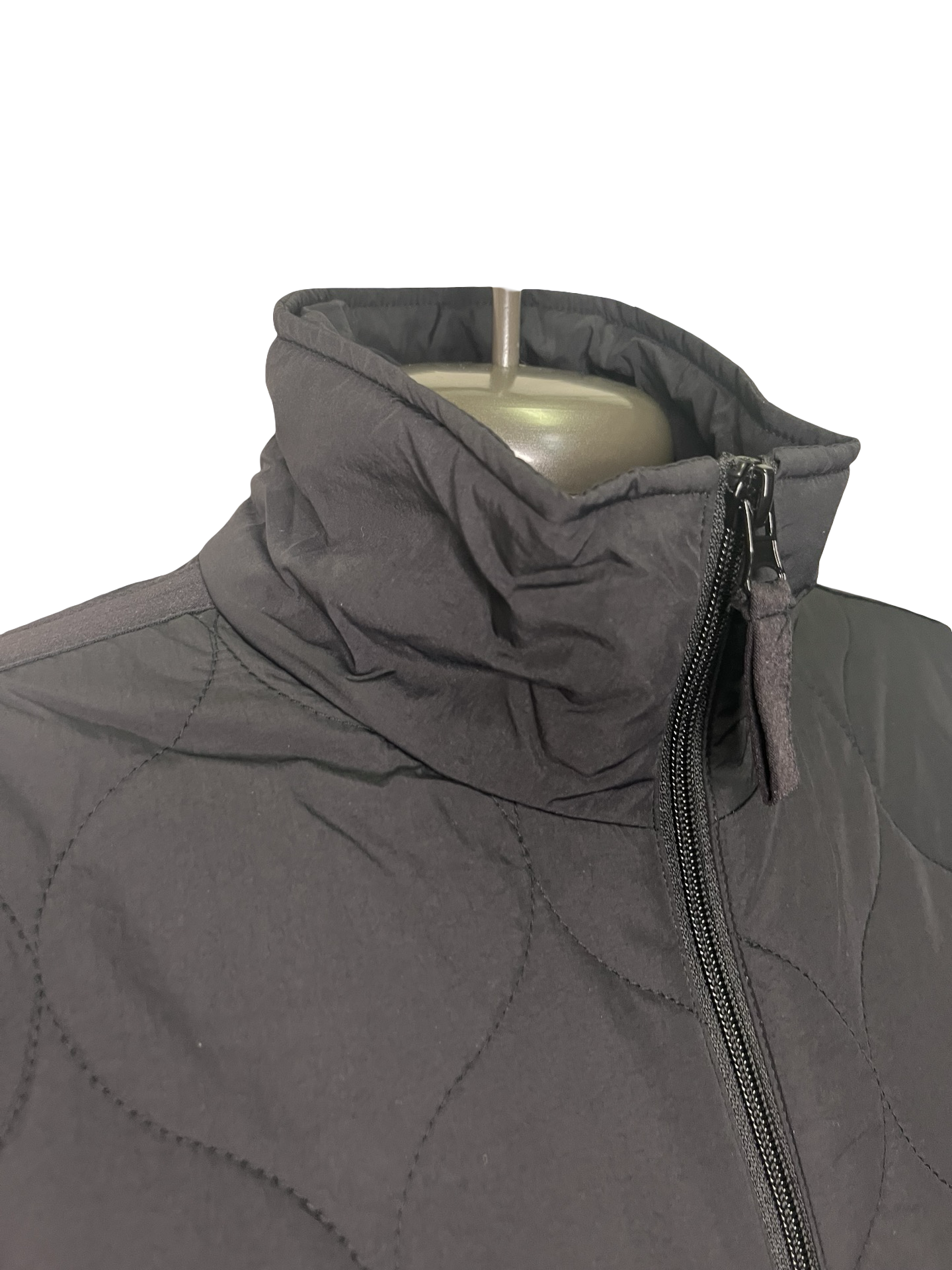 Lightweight Drop Shoulder Quilted Puffer Black