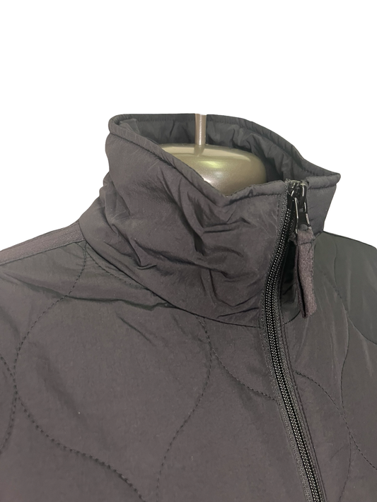 Lightweight Drop Shoulder Quilted Puffer Black