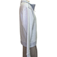 Long Sleeve Zip Funnel Neck Top with Stitching Chambray