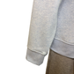 Long Sleeve Zip Funnel Neck Top with Stitching Chambray