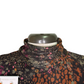 Mesh Turtleneck Lined Top Plum Wine