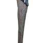 Plaid Bengaline Pull On Kickflare Pants Mist Blue