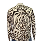 Printed Long Sleeve Crew Neck Knit Top Walnut