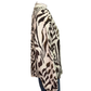 Printed Long Sleeve Crew Neck Knit Top Walnut