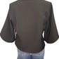 Signature Crepe Flutter Sleeve V Neck Blouse Black