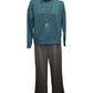 Techno Lux Wide Leg Pull On Pants Lt Grey Mix