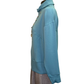 Techno Lux Drop Shoulder Funnel Neck Knit Top Mist Blue