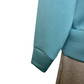 Techno Lux Drop Shoulder Funnel Neck Knit Top Mist Blue