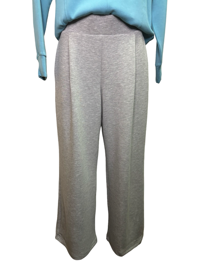 Techno Lux Wide Leg Pull On Pants Lt Grey Mix