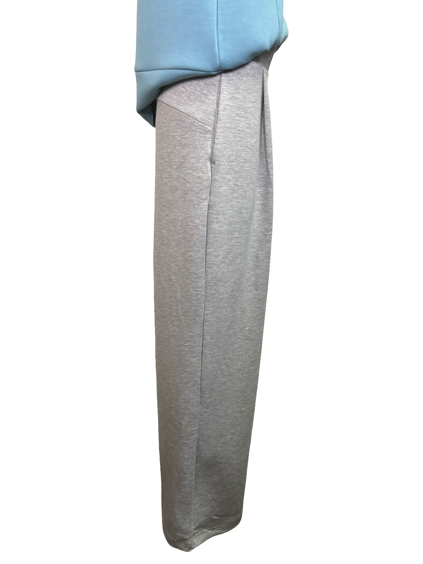 Techno Lux Wide Leg Pull On Pants Lt Grey Mix