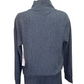 Textured Mock Neck Top Slate Blue