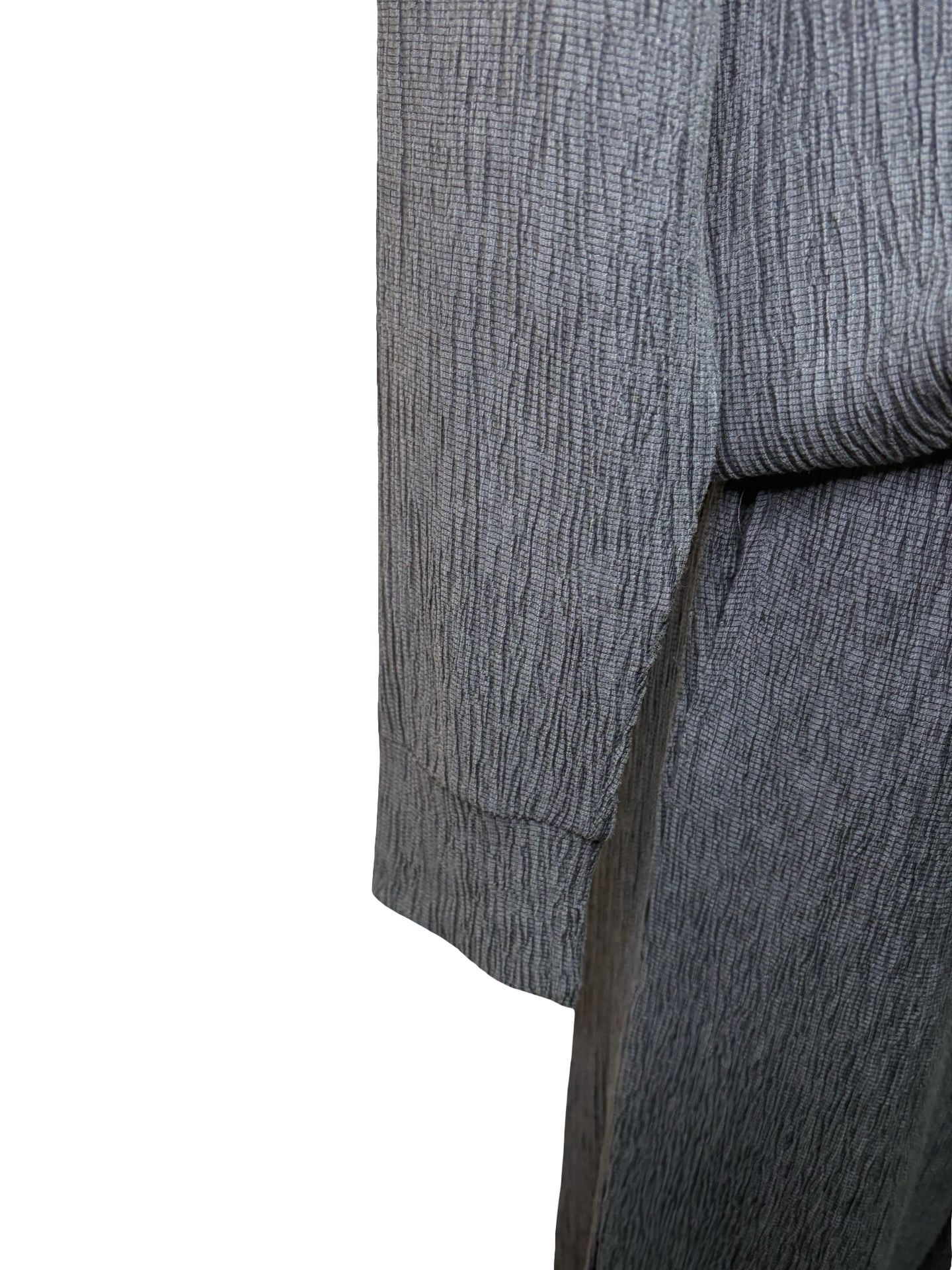Textured Mock Neck Top Slate Blue