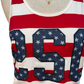 USA 250 Patriotic Striped Sleeveless Tank