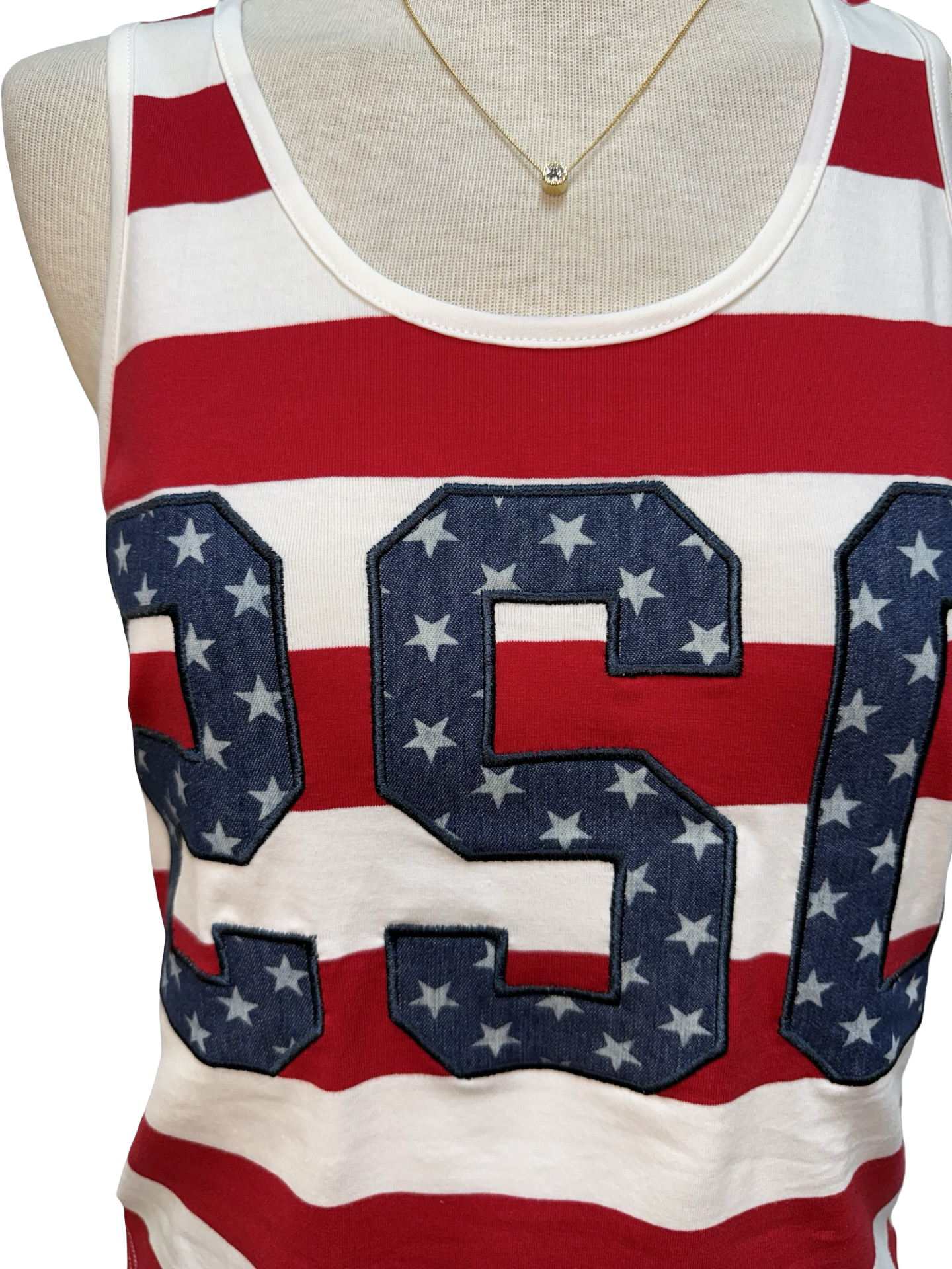 USA 250 Patriotic Striped Sleeveless Tank