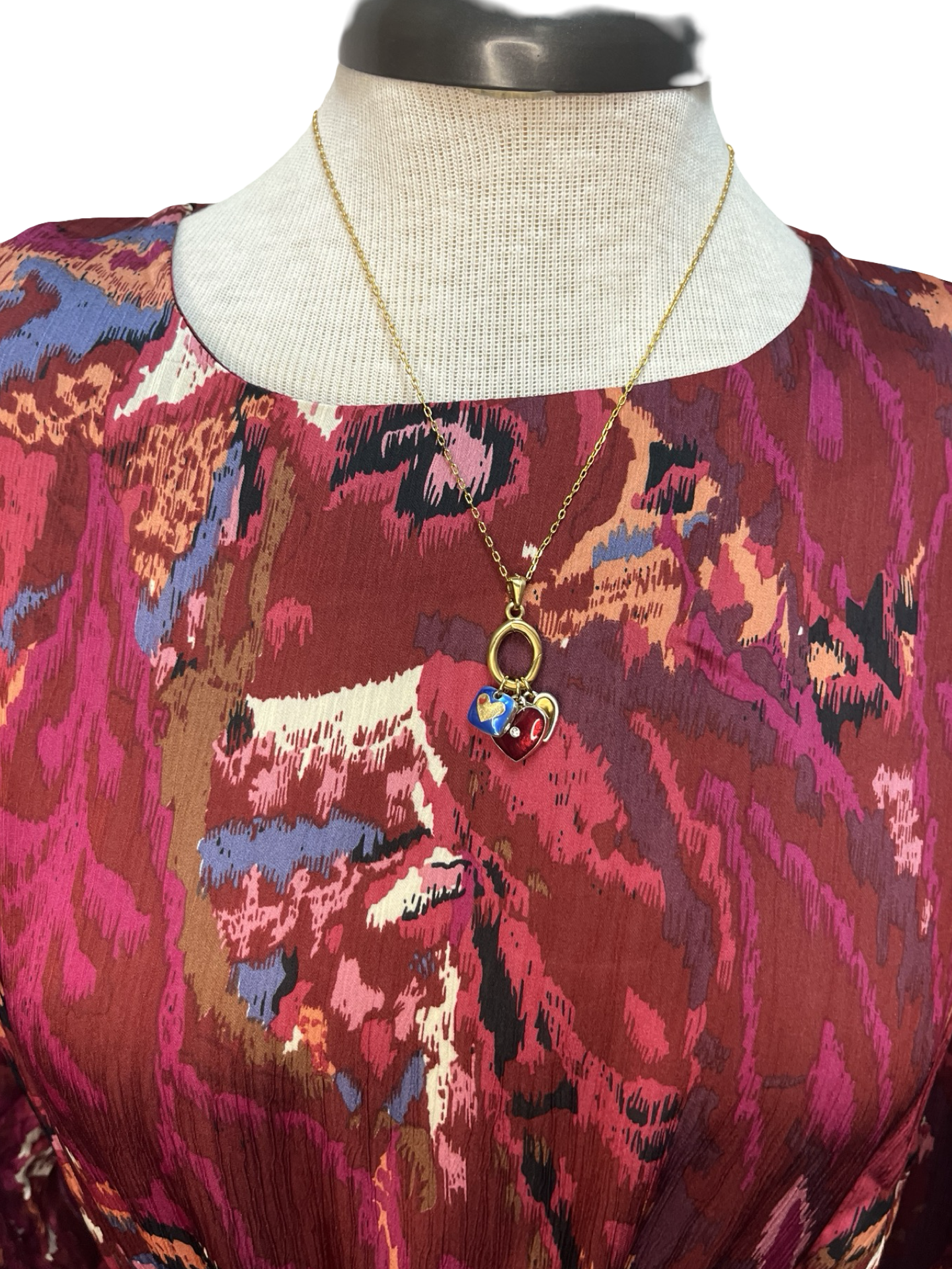 Abstract Print Belted Mini Dress