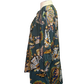 Boho Paisley Puff Sleeve Blouse Teal
