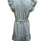 Chambray Ruffle Dress Lt Denim